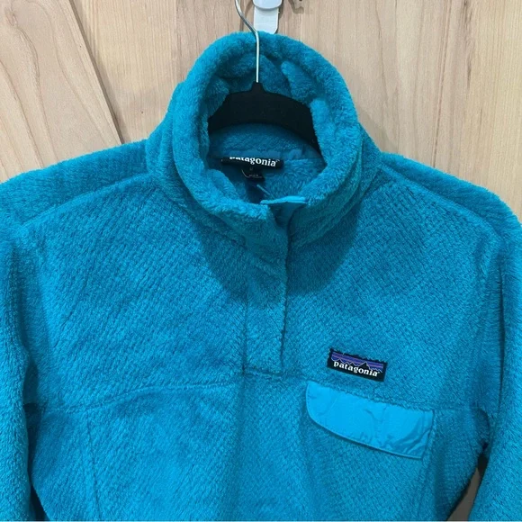 Patagonia Re Tool Snap T Fleece Pullover Teal Turquoise Size Medium - Picture 5 of 13